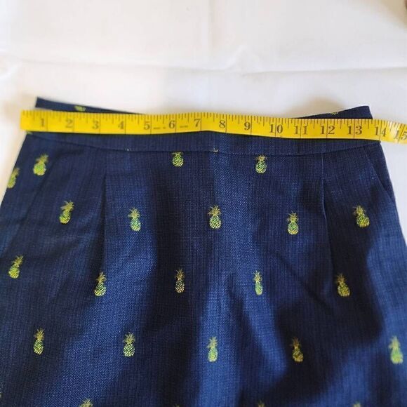 J Crew Basketweave Mini Pineapple Skirt Size 00 B26 - Picture 4 of 6